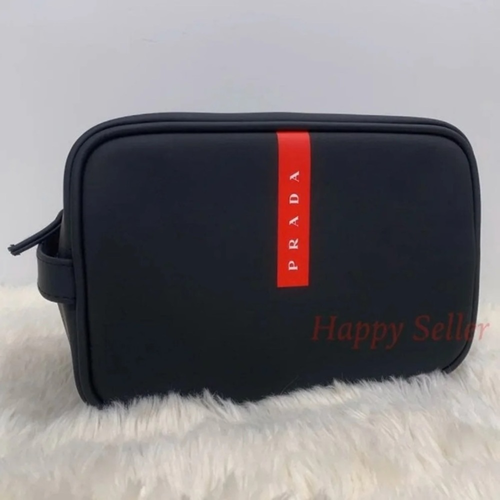 Prada Pouch Shaving Bag Toiletries Kit Makeup Case Organizer Clutch Dopp Kit NEW - Picture 6 of 6